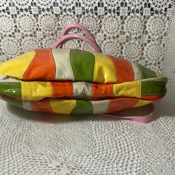 Retro super soft vegan patent leather hobo crossbody purse - Picture 5 of 9